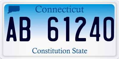 CT license plate AB61240