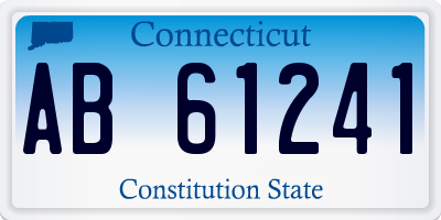 CT license plate AB61241