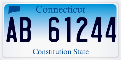 CT license plate AB61244