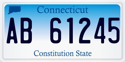 CT license plate AB61245