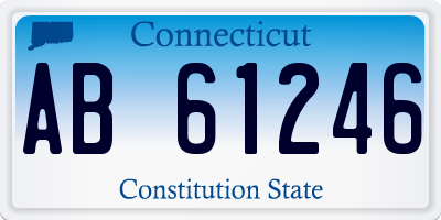 CT license plate AB61246