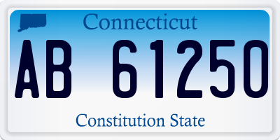 CT license plate AB61250