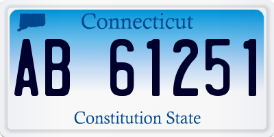 CT license plate AB61251