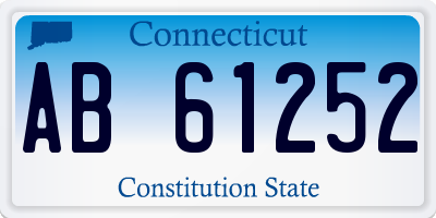 CT license plate AB61252