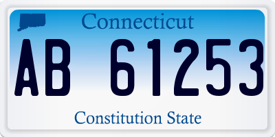 CT license plate AB61253