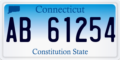 CT license plate AB61254