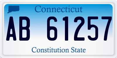 CT license plate AB61257