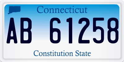 CT license plate AB61258