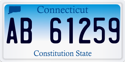 CT license plate AB61259