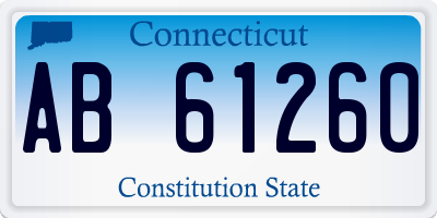 CT license plate AB61260