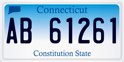 CT license plate AB61261