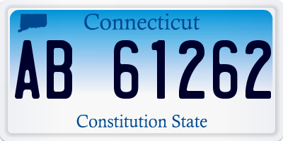 CT license plate AB61262