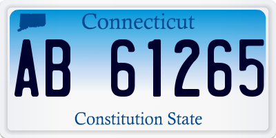 CT license plate AB61265