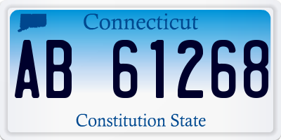 CT license plate AB61268