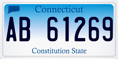 CT license plate AB61269