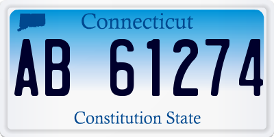 CT license plate AB61274