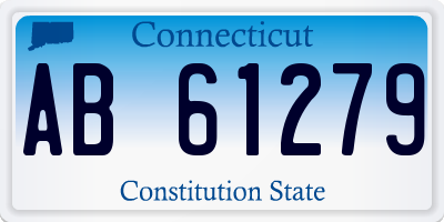 CT license plate AB61279