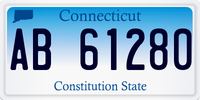 CT license plate AB61280