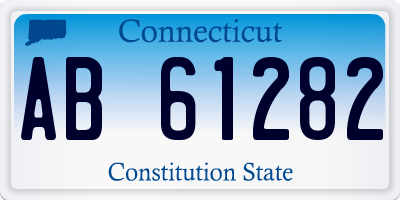 CT license plate AB61282