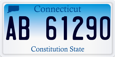 CT license plate AB61290