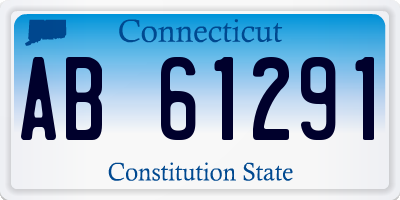 CT license plate AB61291