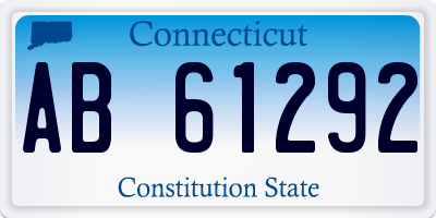 CT license plate AB61292