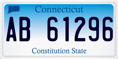 CT license plate AB61296