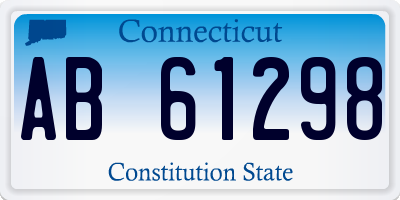 CT license plate AB61298