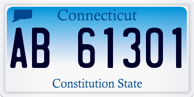 CT license plate AB61301