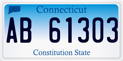 CT license plate AB61303