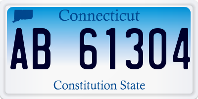 CT license plate AB61304