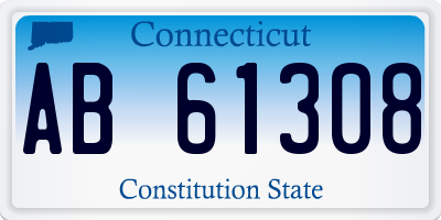 CT license plate AB61308