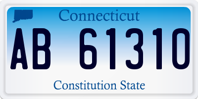 CT license plate AB61310