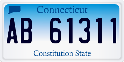 CT license plate AB61311