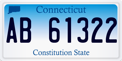 CT license plate AB61322