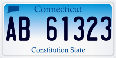 CT license plate AB61323