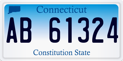 CT license plate AB61324