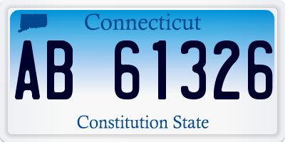 CT license plate AB61326