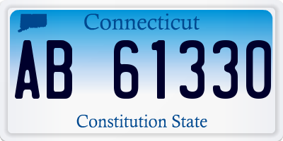 CT license plate AB61330