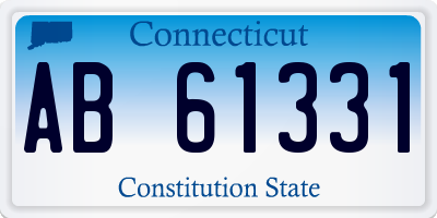 CT license plate AB61331