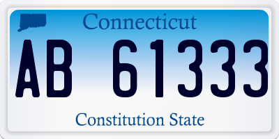 CT license plate AB61333