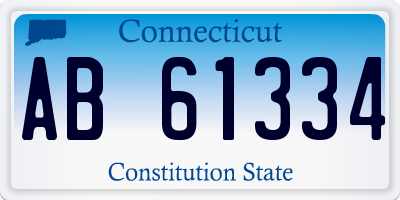 CT license plate AB61334