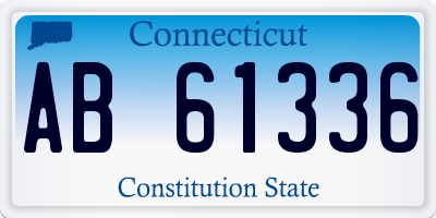 CT license plate AB61336