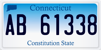 CT license plate AB61338