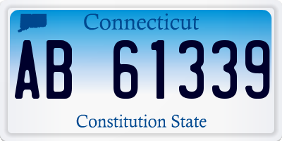 CT license plate AB61339