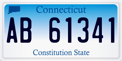 CT license plate AB61341