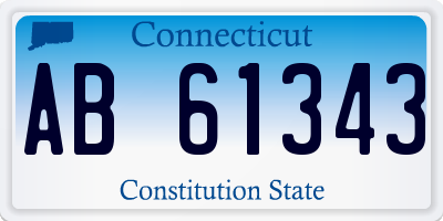 CT license plate AB61343