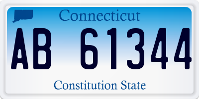 CT license plate AB61344