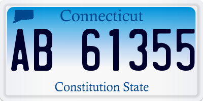 CT license plate AB61355