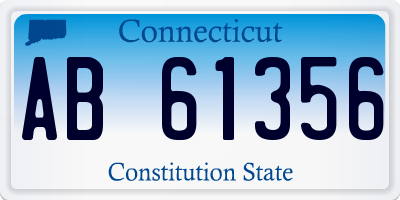 CT license plate AB61356